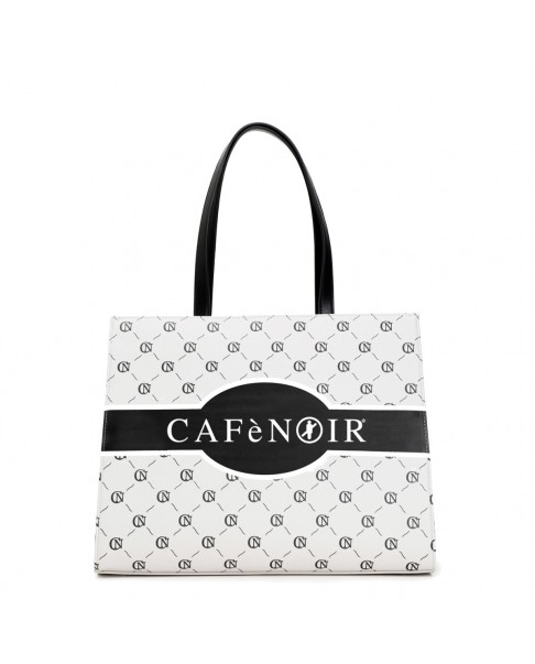 CAFèNOIR IA0201 borsa donna shopping bag logato beige