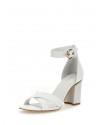 GUESS FL6YANLEA03 sandali Mary Jane eleganti scarpe tacco pelle bianco