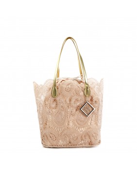 CAFENOIR VD0401 borsa donna shopping bag in pizzo rosa